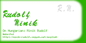 rudolf minik business card